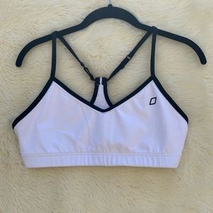 Lorna Jane white with black trim sport bra